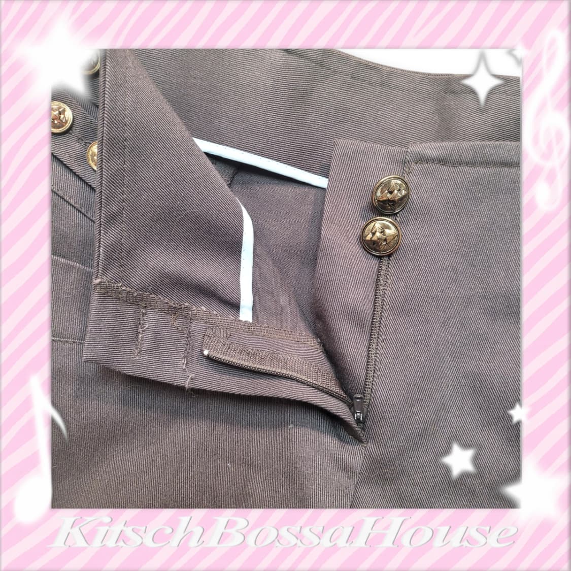 [M] 갸루 버튼 숏 팬츠 브라운 상품이미지6