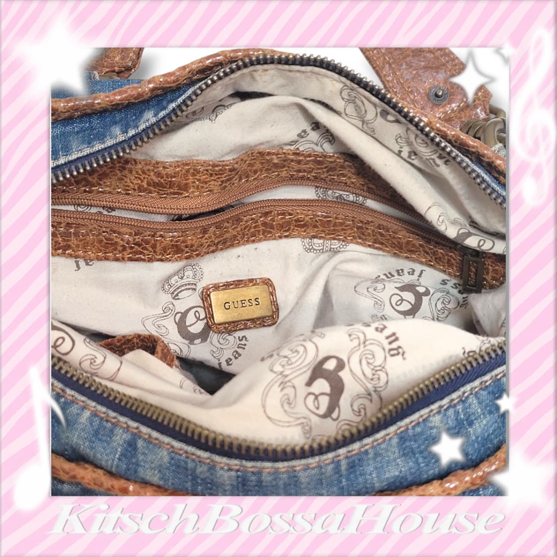 GUESS 게스 90s 빈티지 데님 핸드 숄더백 상품이미지10