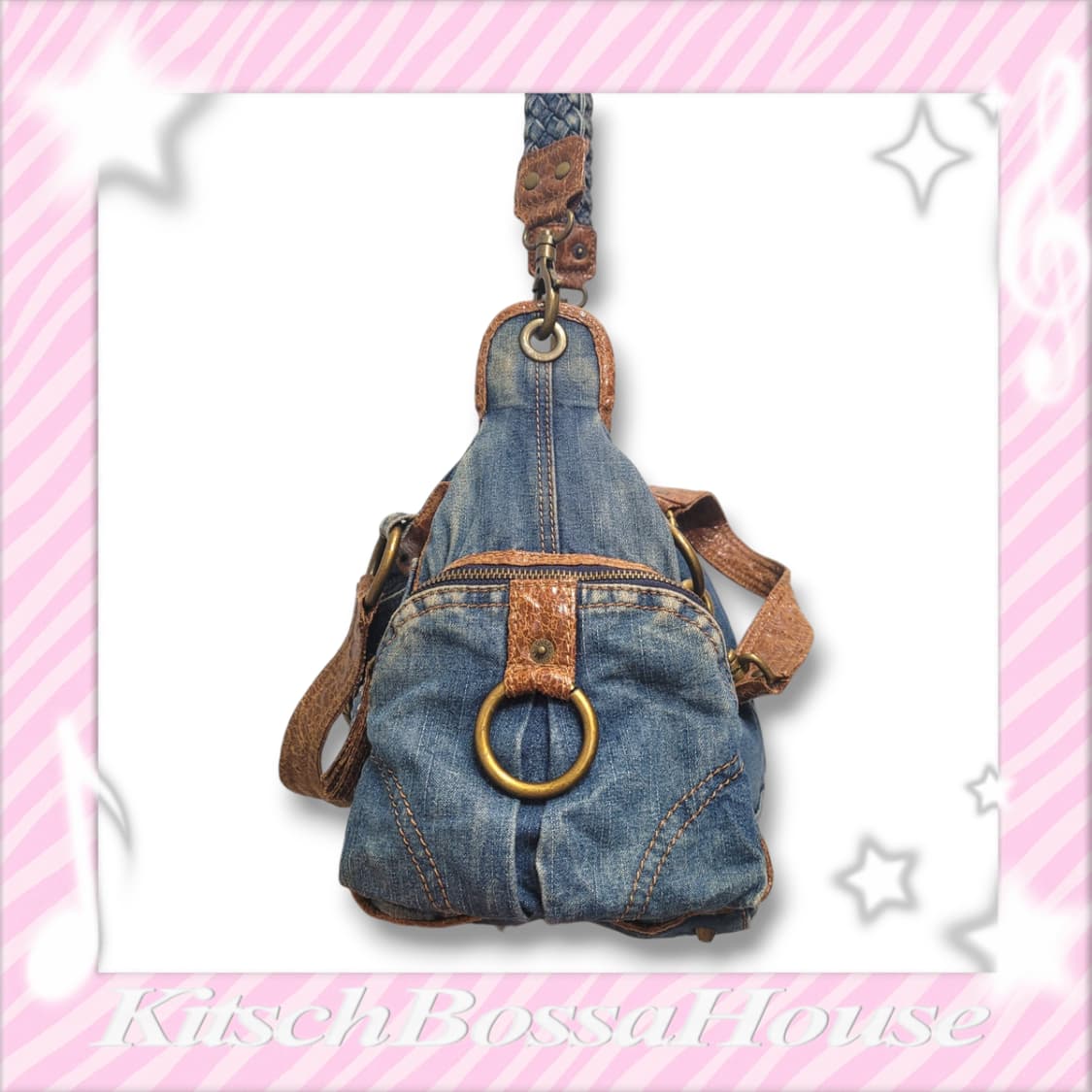 GUESS 게스 90s 빈티지 데님 핸드 숄더백 상품이미지5