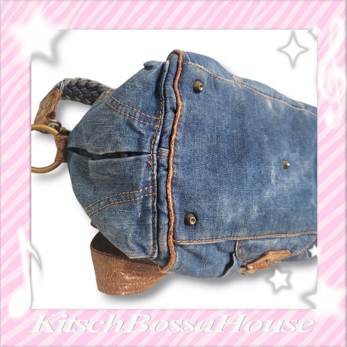 GUESS 게스 90s 빈티지 데님 핸드 숄더백 상품이미지7