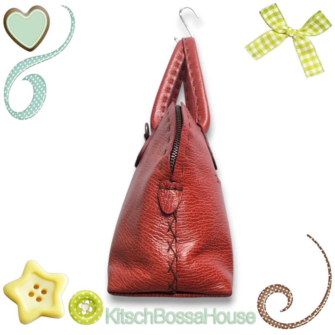 헨리베글린 레드 숄더백 상품이미지3