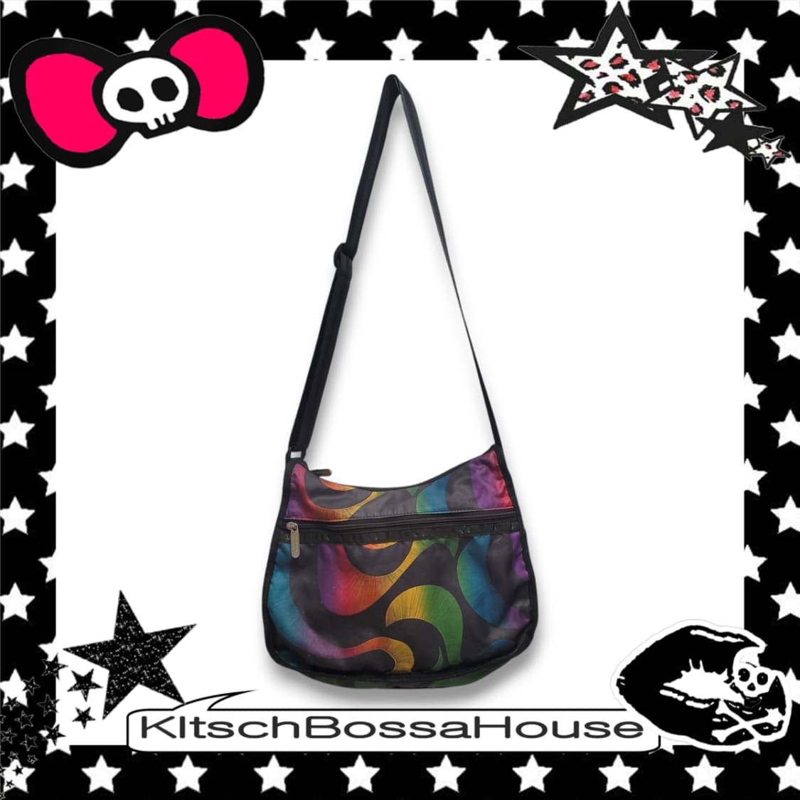 레스포삭 레인보우 패턴 크로스백 상품이미지1