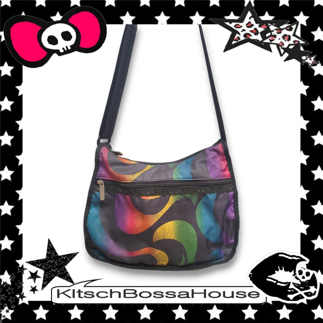 레스포삭 레인보우 패턴 크로스백 상품이미지3