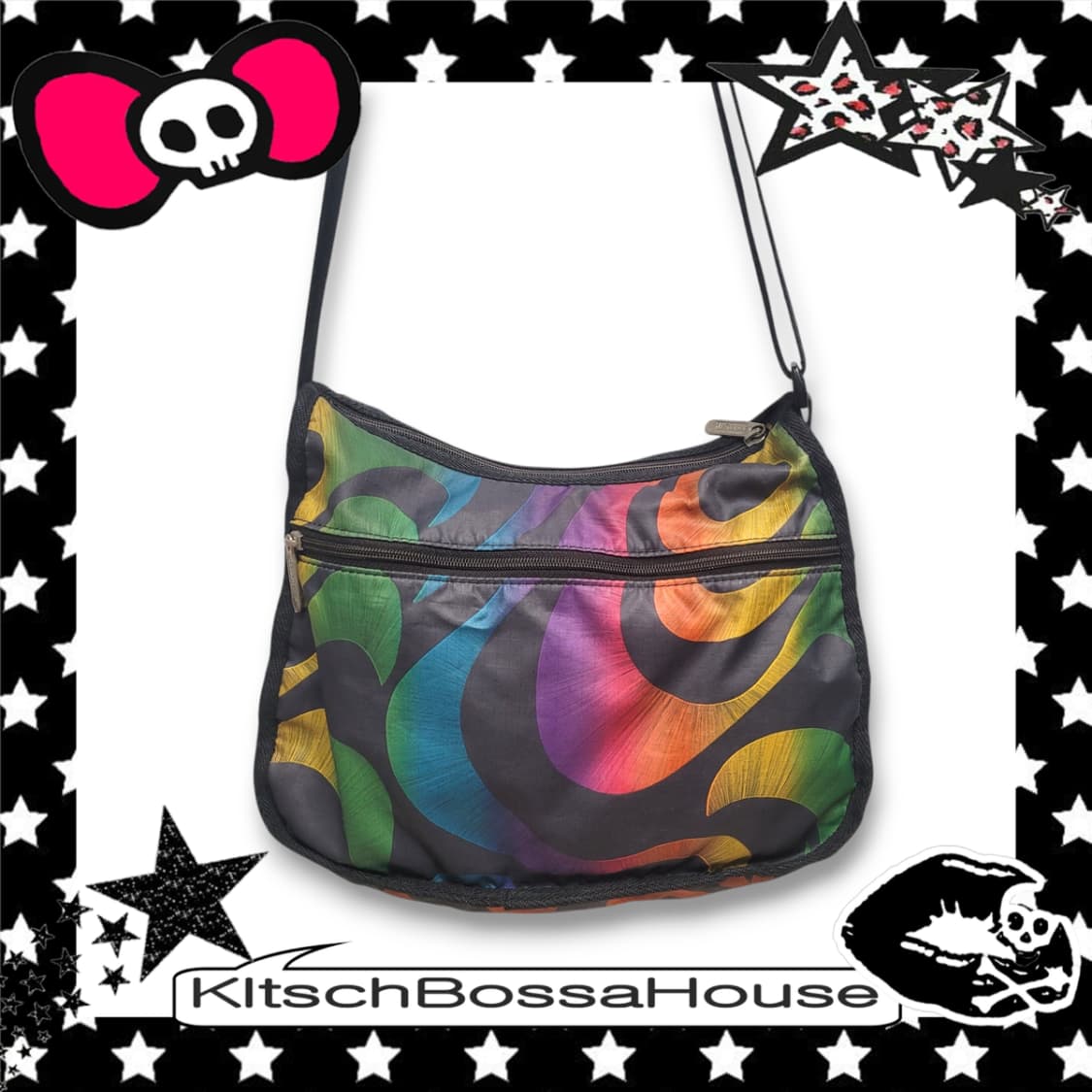 레스포삭 레인보우 패턴 크로스백 상품이미지4