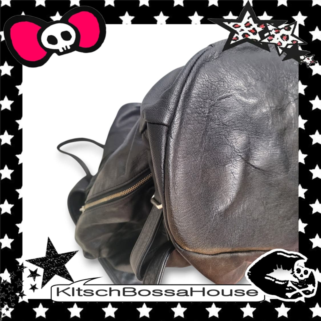 빈티지 가죽 블랙 백팩 상품이미지10