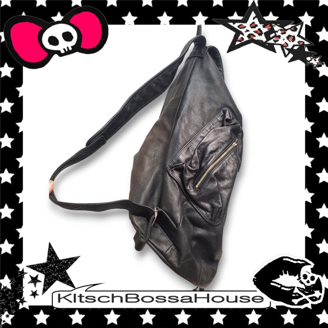 빈티지 가죽 블랙 백팩 상품이미지8