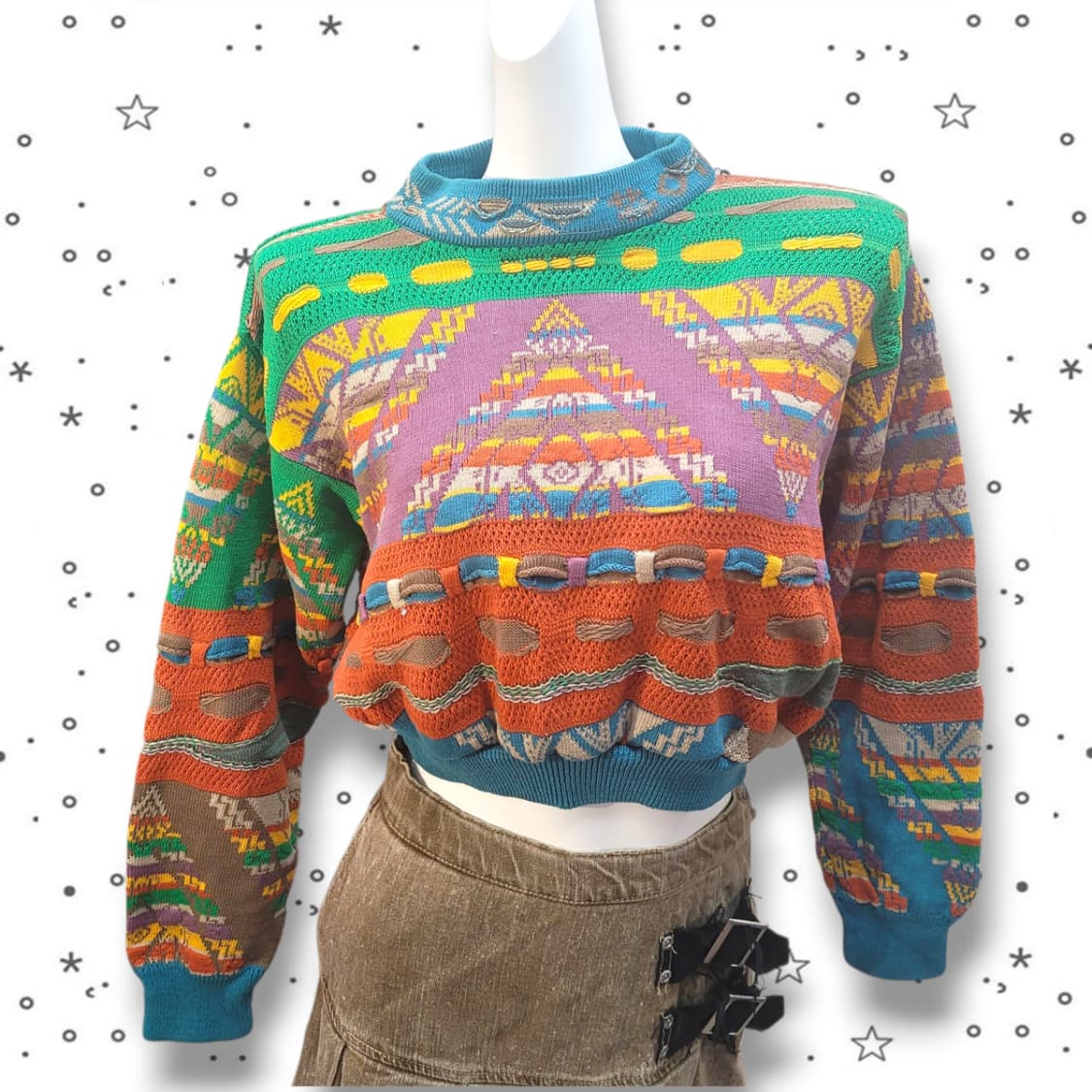 COOGI 쿠지 빈티지 케이블 크롭 니트 스웨터 38 상품이미지1