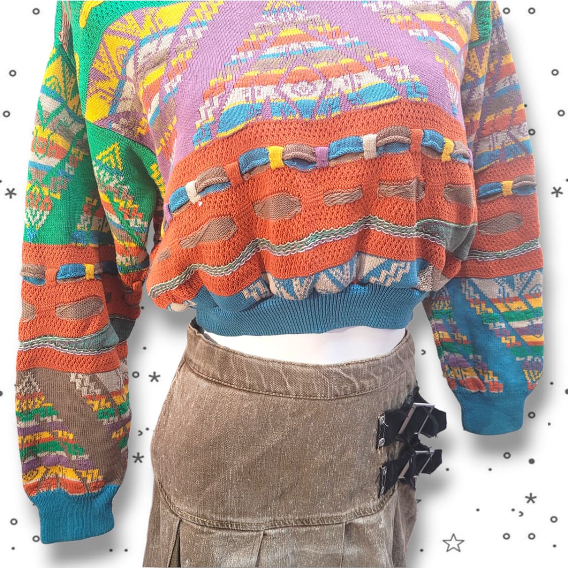 COOGI 쿠지 빈티지 케이블 크롭 니트 스웨터 38 상품이미지3