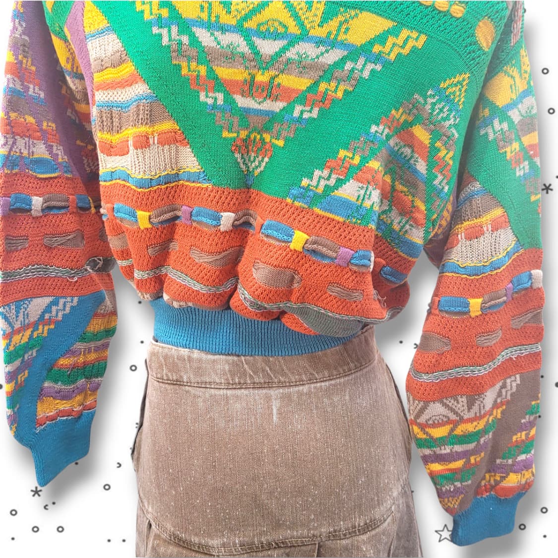 COOGI 쿠지 빈티지 케이블 크롭 니트 스웨터 38 상품이미지7