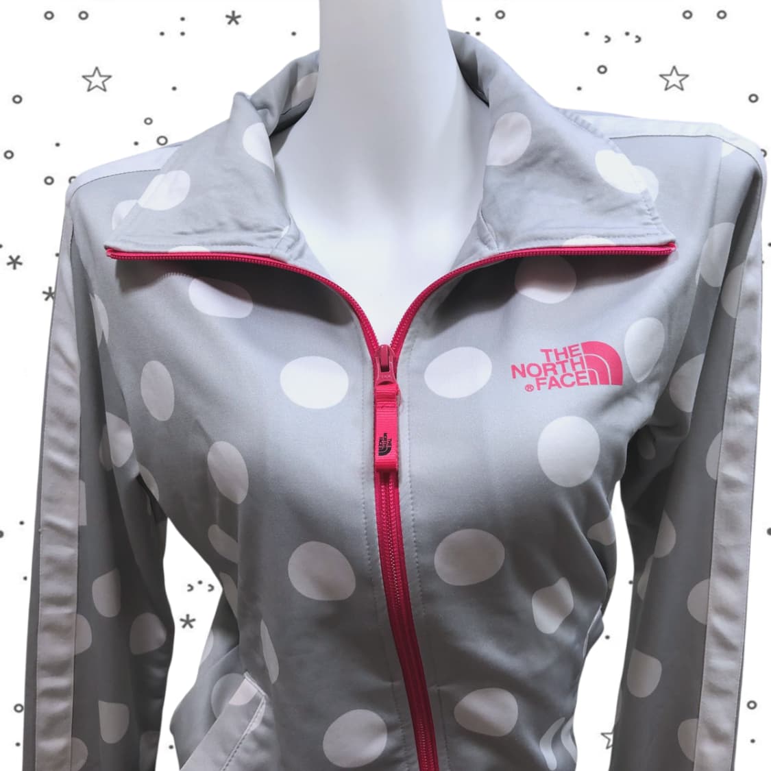 [90] 노스페이스 그레이 핑크 도트 져지 트랙탑 21 상품이미지5