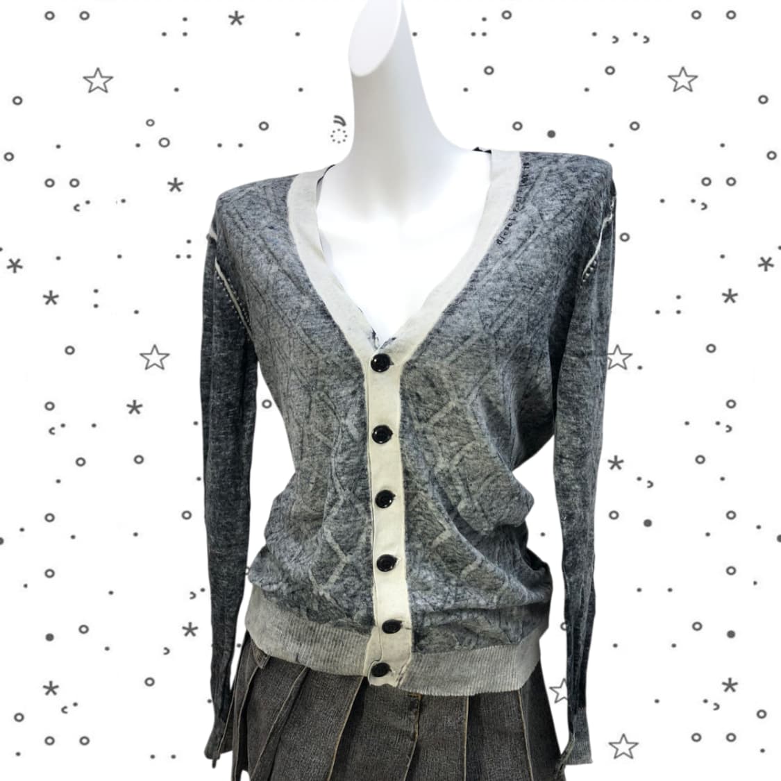 DEISEL 디젤 프린트 롱 슬리브 가디건 32 상품이미지1