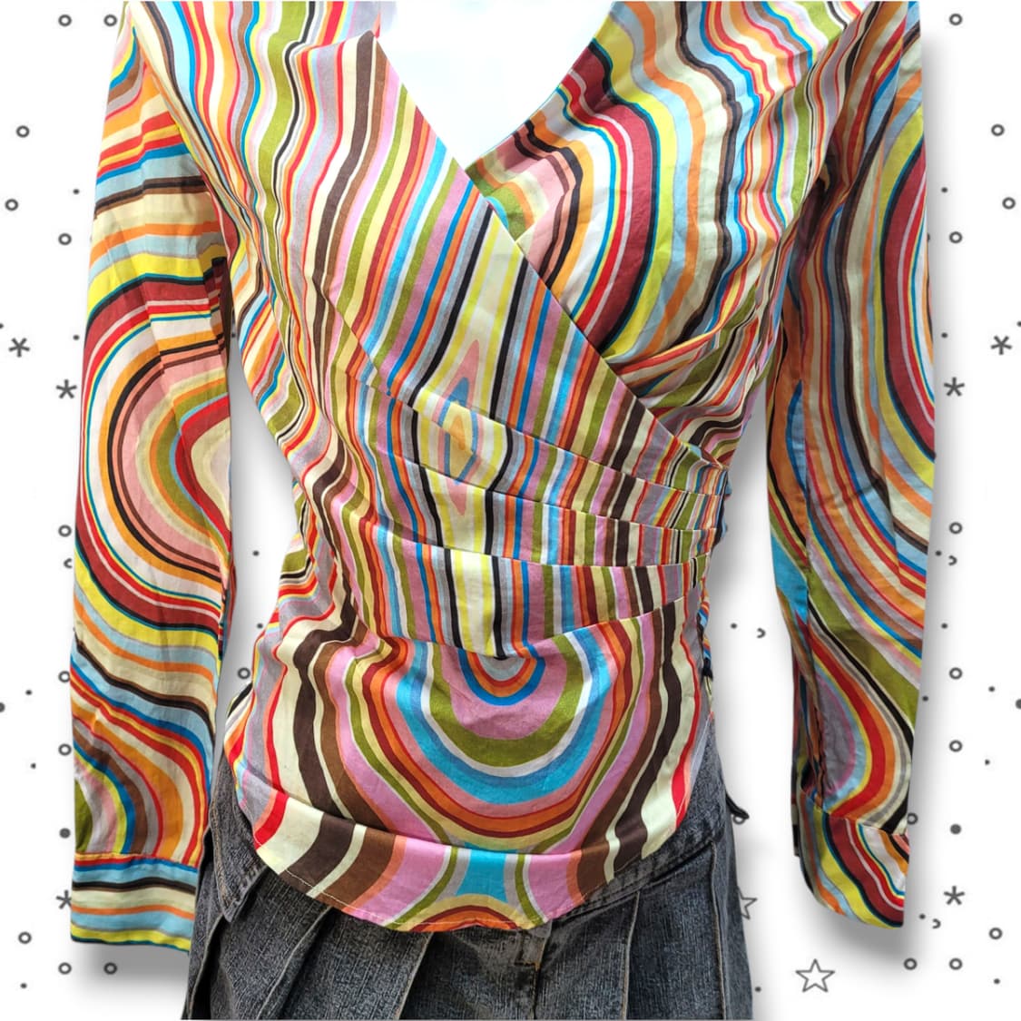 [38] 폴스미스 시그니처 멀티컬러 블라우스 36 상품이미지3