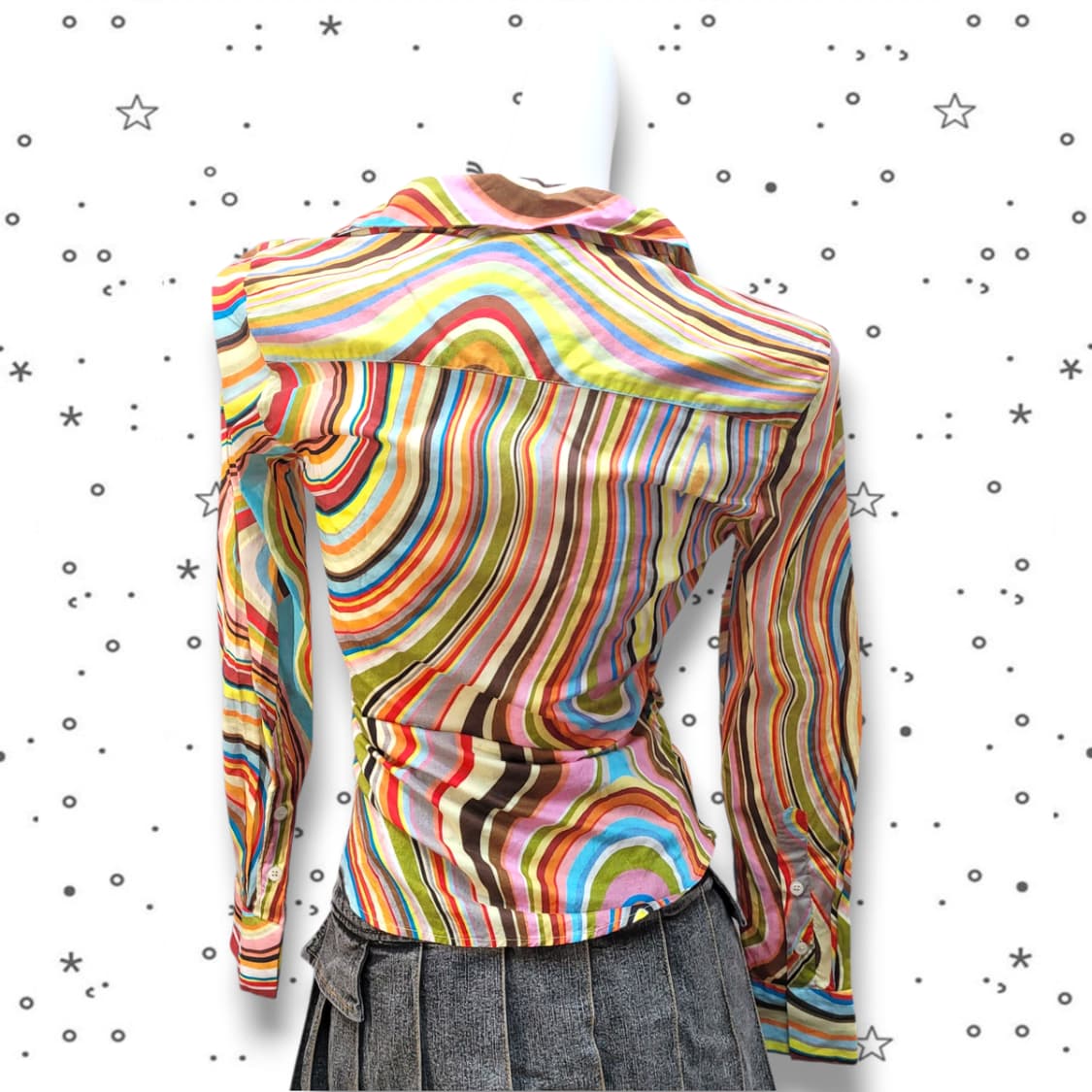 [38] 폴스미스 시그니처 멀티컬러 블라우스 36 상품이미지5