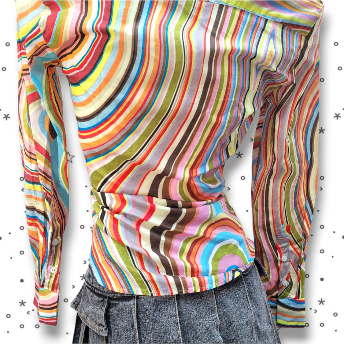 [38] 폴스미스 시그니처 멀티컬러 블라우스 36 상품이미지7