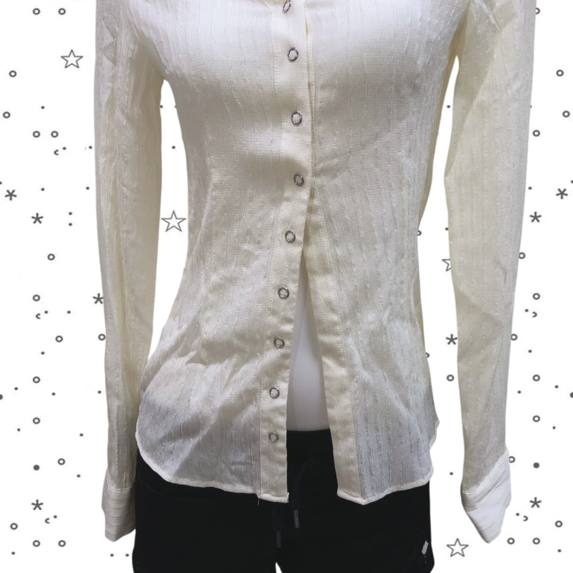 블랙업 엘솝 버튼 플리츠 블라우스 29 상품이미지3