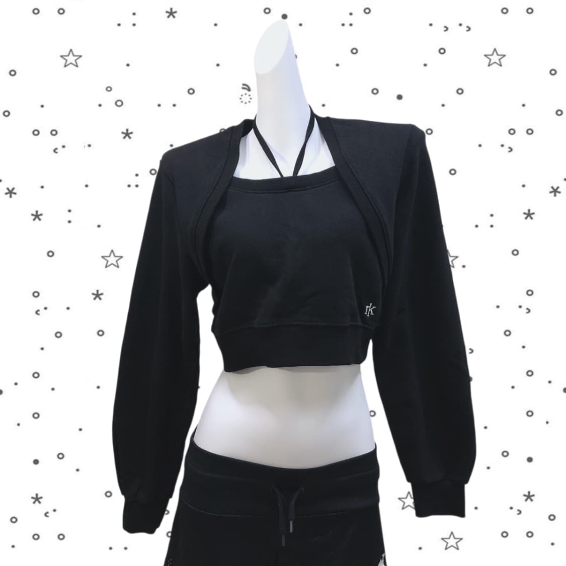 Not known 낫노잉 볼레로 레이어드 초커 맨투맨 블랙 27 상품이미지1