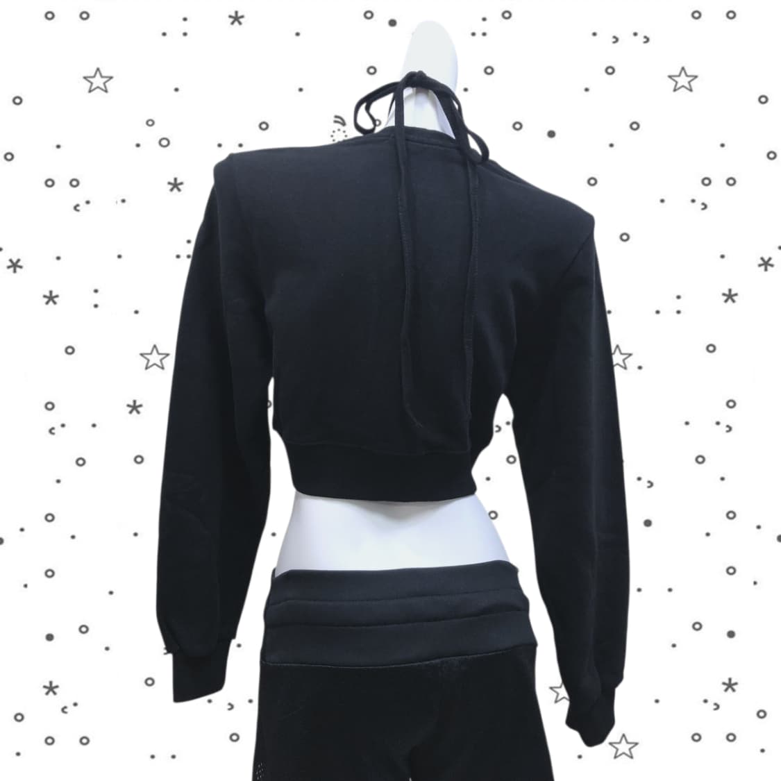 Not known 낫노잉 볼레로 레이어드 초커 맨투맨 블랙 27 상품이미지5