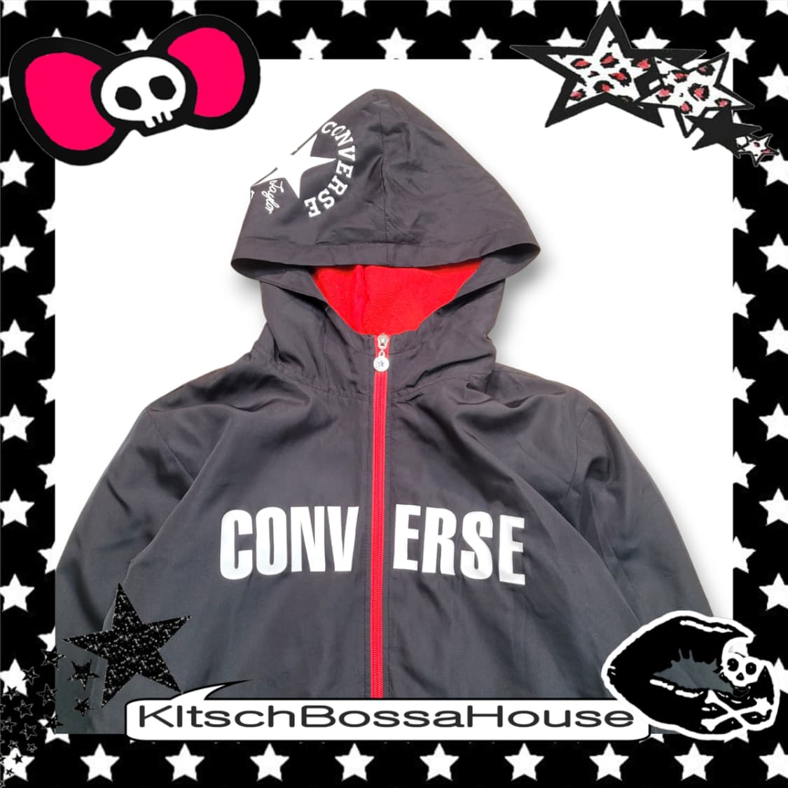 CONVERSE 컨버스 올스타 척 테일러 로고 프린트 후드 자켓 상품이미지2