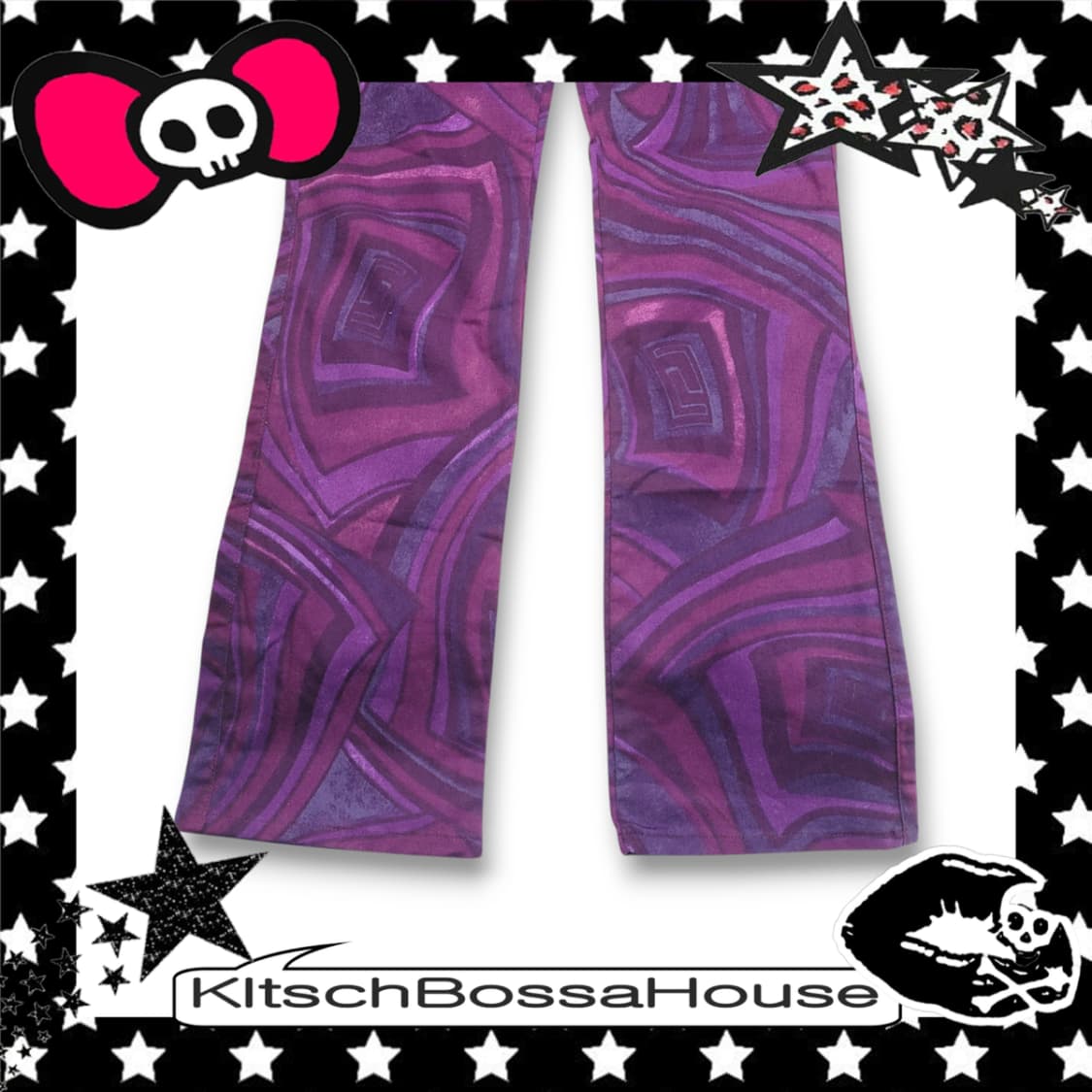 [26] 새제품 VERSACE 베르사체 플레어 패턴 팬츠 상품이미지3