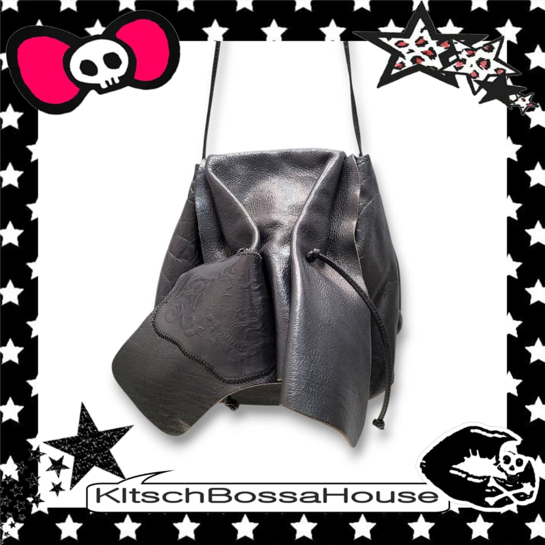 Carlos falchi 나비 크로스백 가죽 가방 상품이미지1