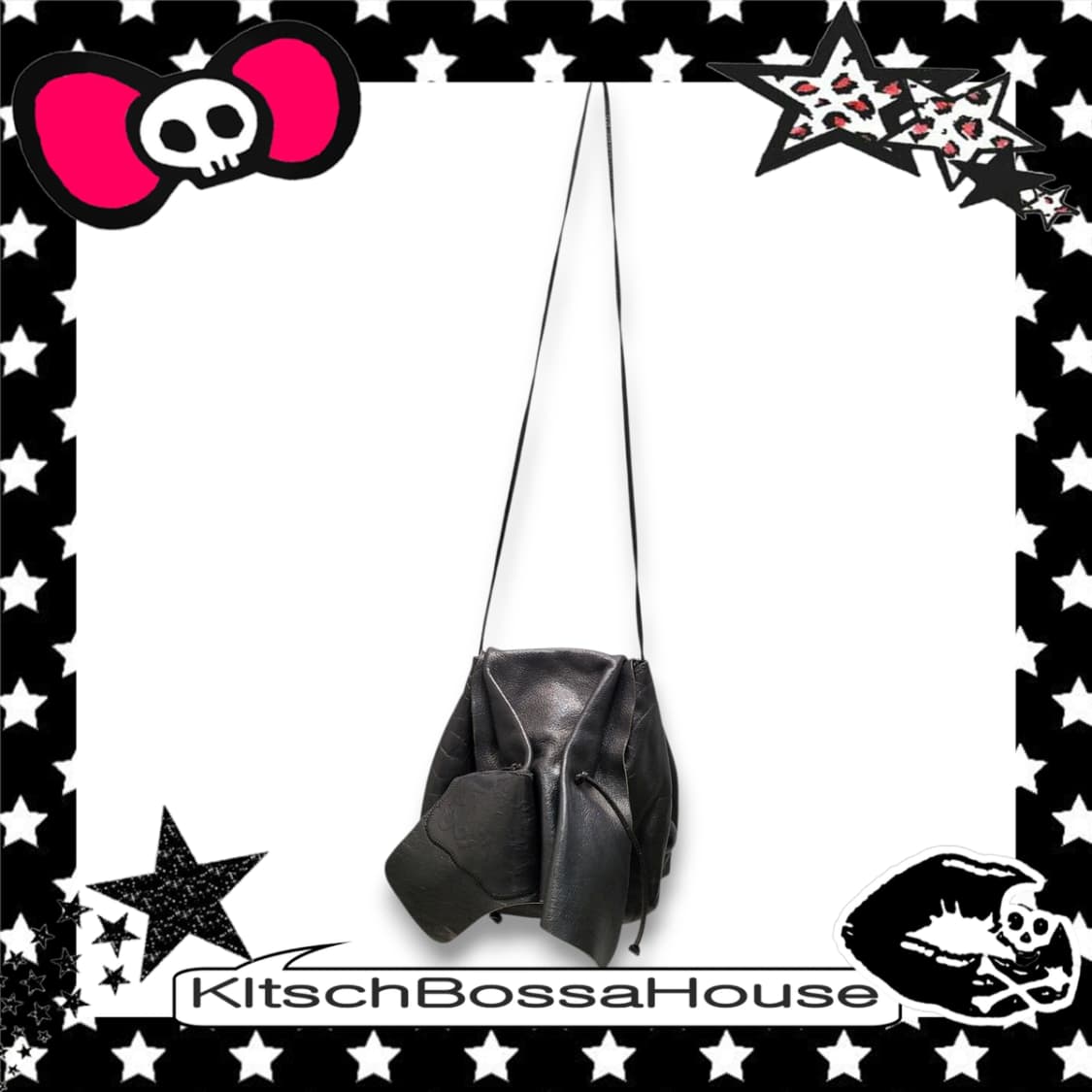 Carlos falchi 나비 크로스백 가죽 가방 상품이미지2