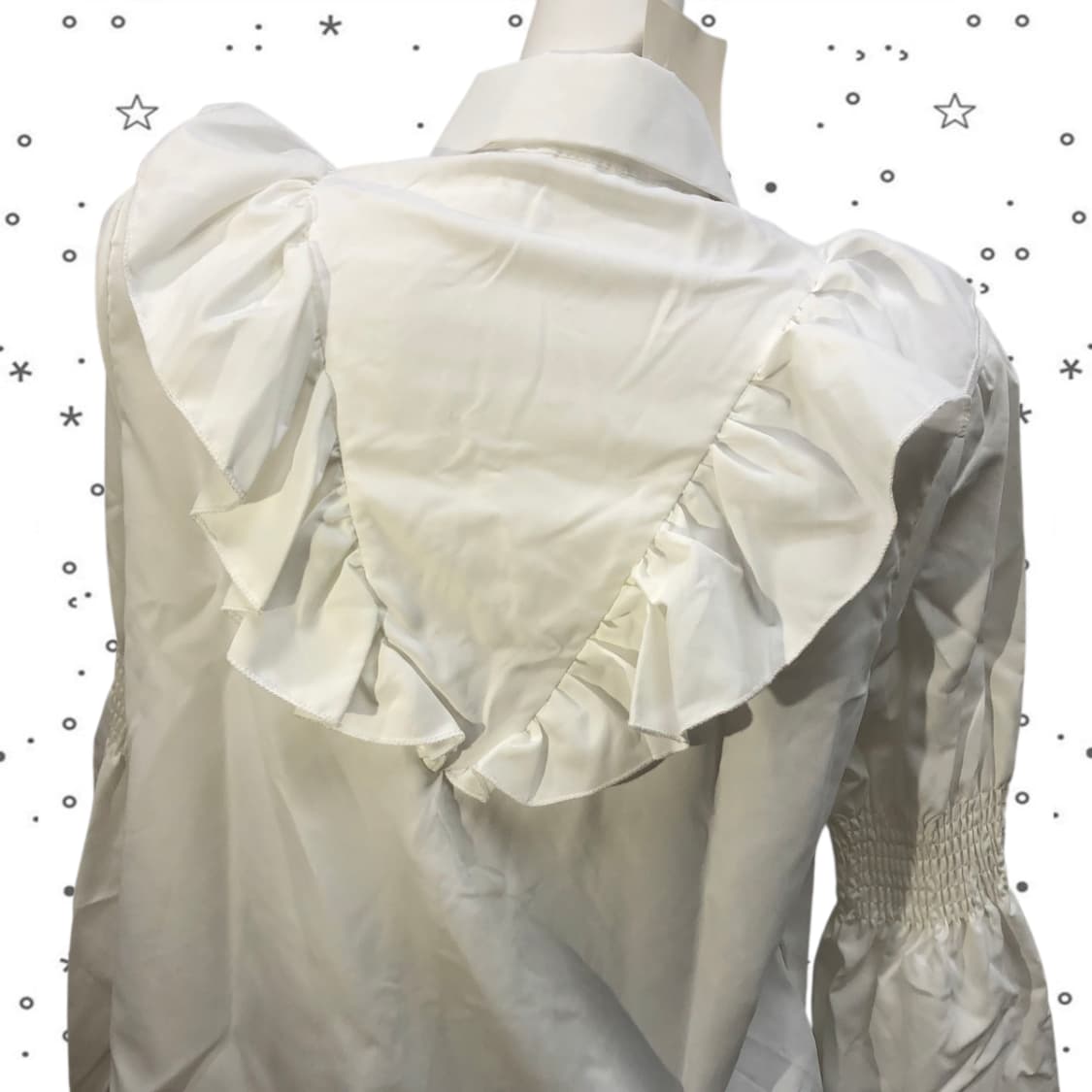 새제품 하트 포인트 프릴 퍼프 블라우스 34 상품이미지6