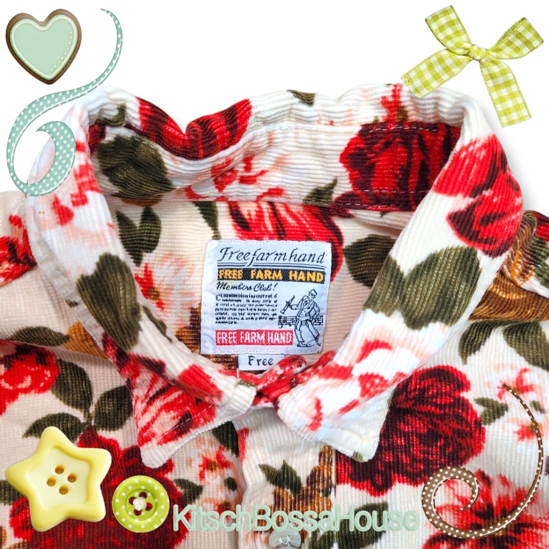 Freefarmhand 플라워 패턴 코듀로이 셔츠 상품이미지5