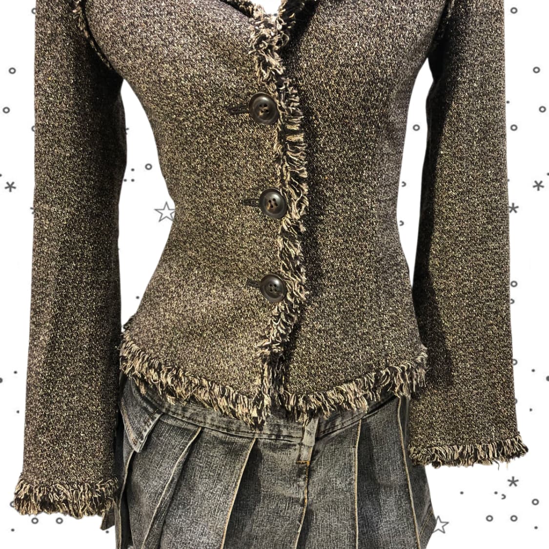 [38] FRAGILE JPN 프린지 트위드 재킷 33 상품이미지3