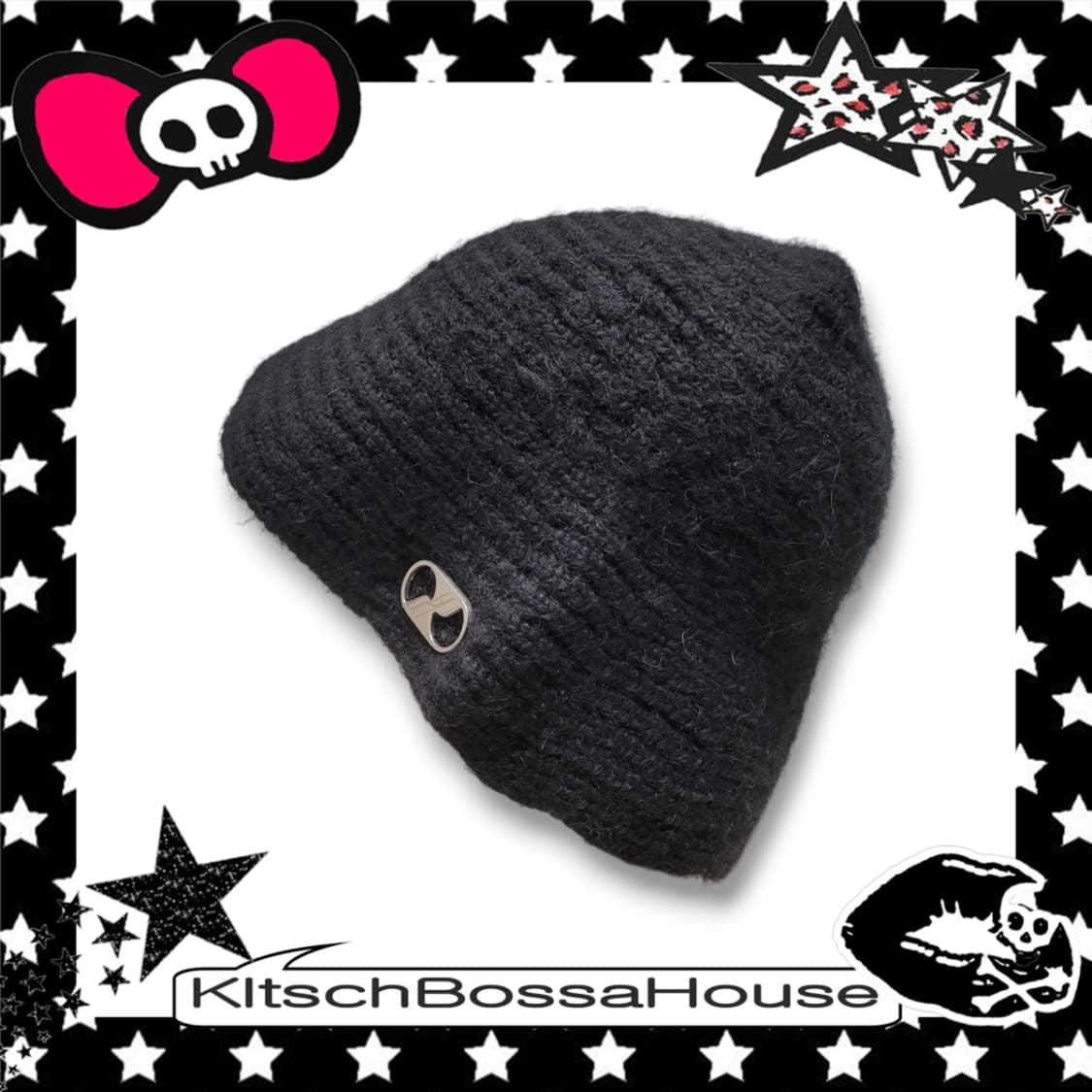 we11done 웰던 메탈 로고 니트 버킷햇 모자 상품이미지5