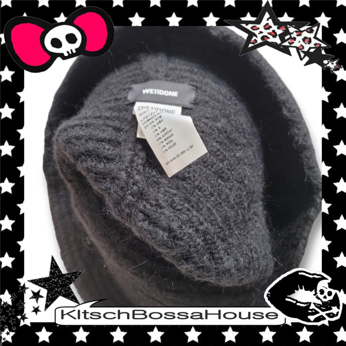 we11done 웰던 메탈 로고 니트 버킷햇 모자 상품이미지7