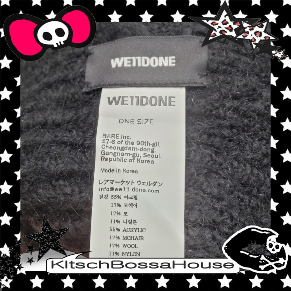 we11done 웰던 메탈 로고 니트 버킷햇 모자 상품이미지8