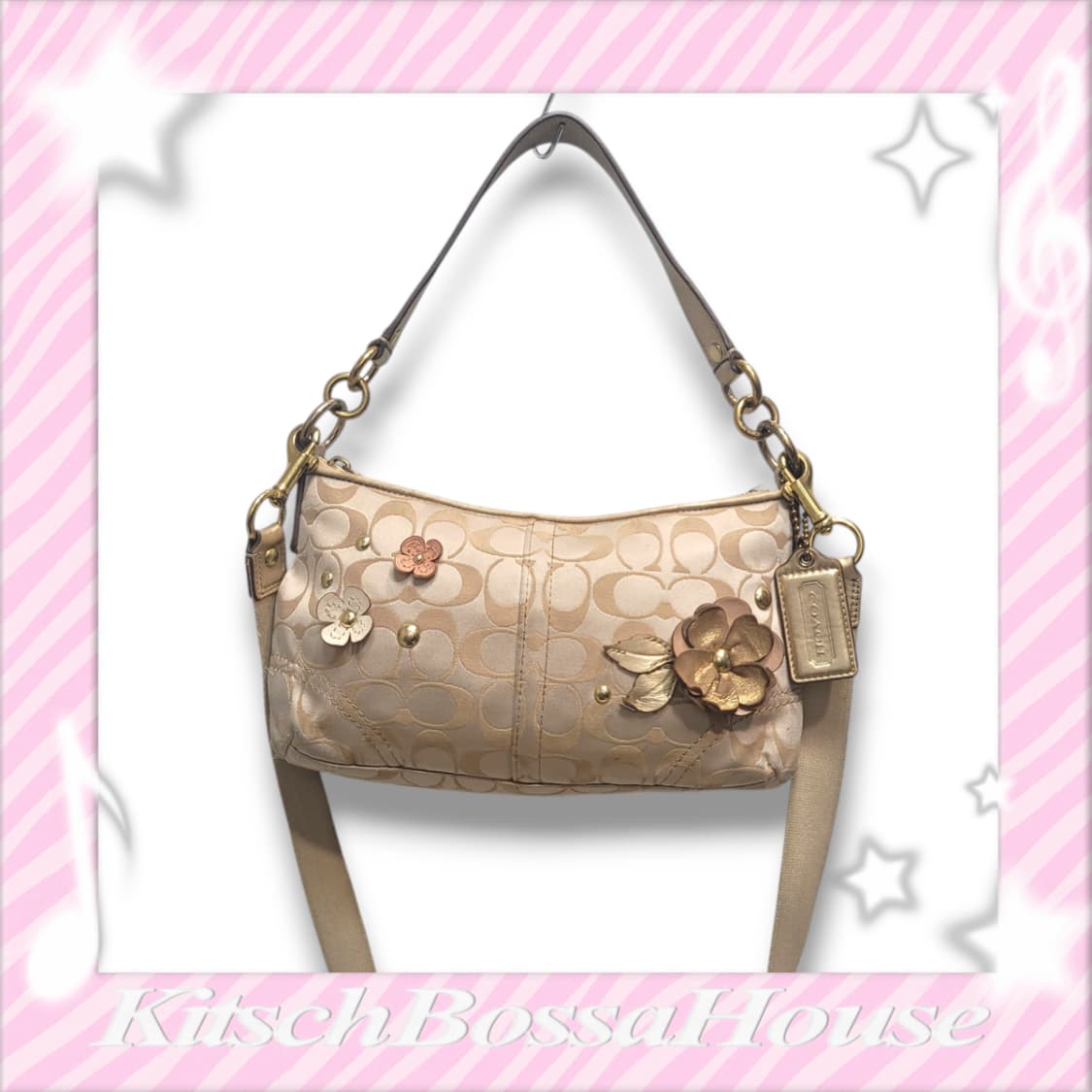 COACH 코치 시그니처 투웨이 플라워 핸드 크로스백 상품이미지1