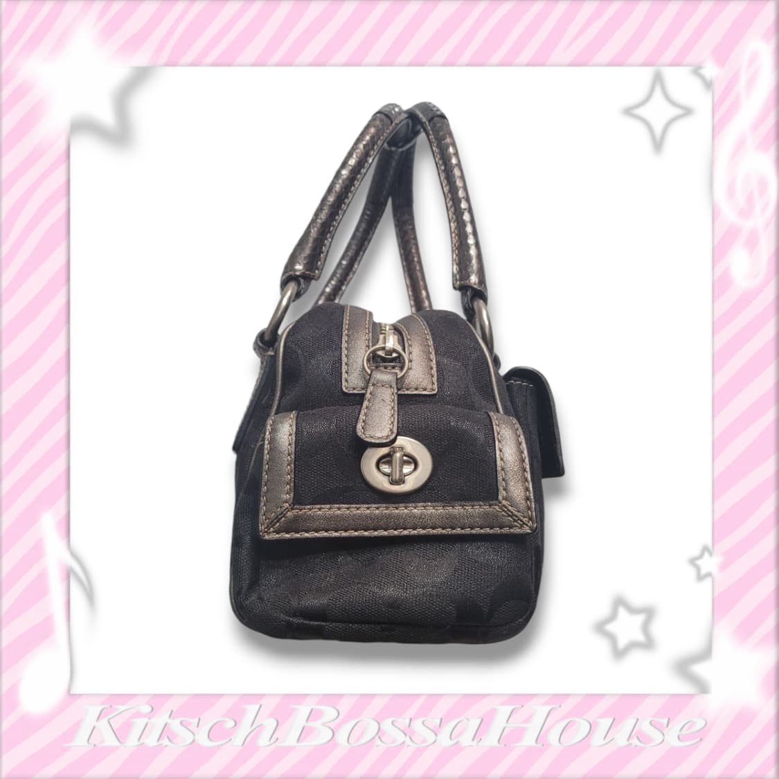 COACH 코치 버클 시그니처 로고 핸드 백 상품이미지5