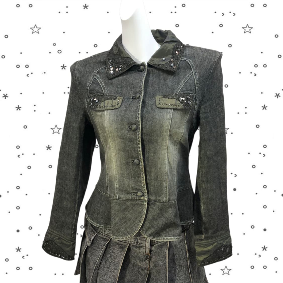 [95] RENNES 그런지 페어리 빈티지 워싱 데님 자켓 1 상품이미지1