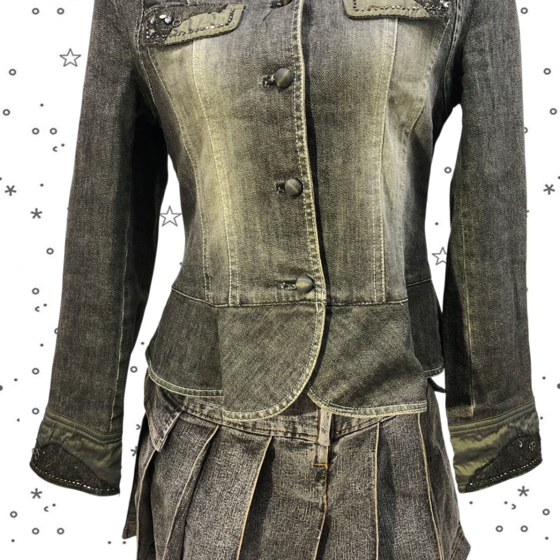 [95] RENNES 그런지 페어리 빈티지 워싱 데님 자켓 1 상품이미지3