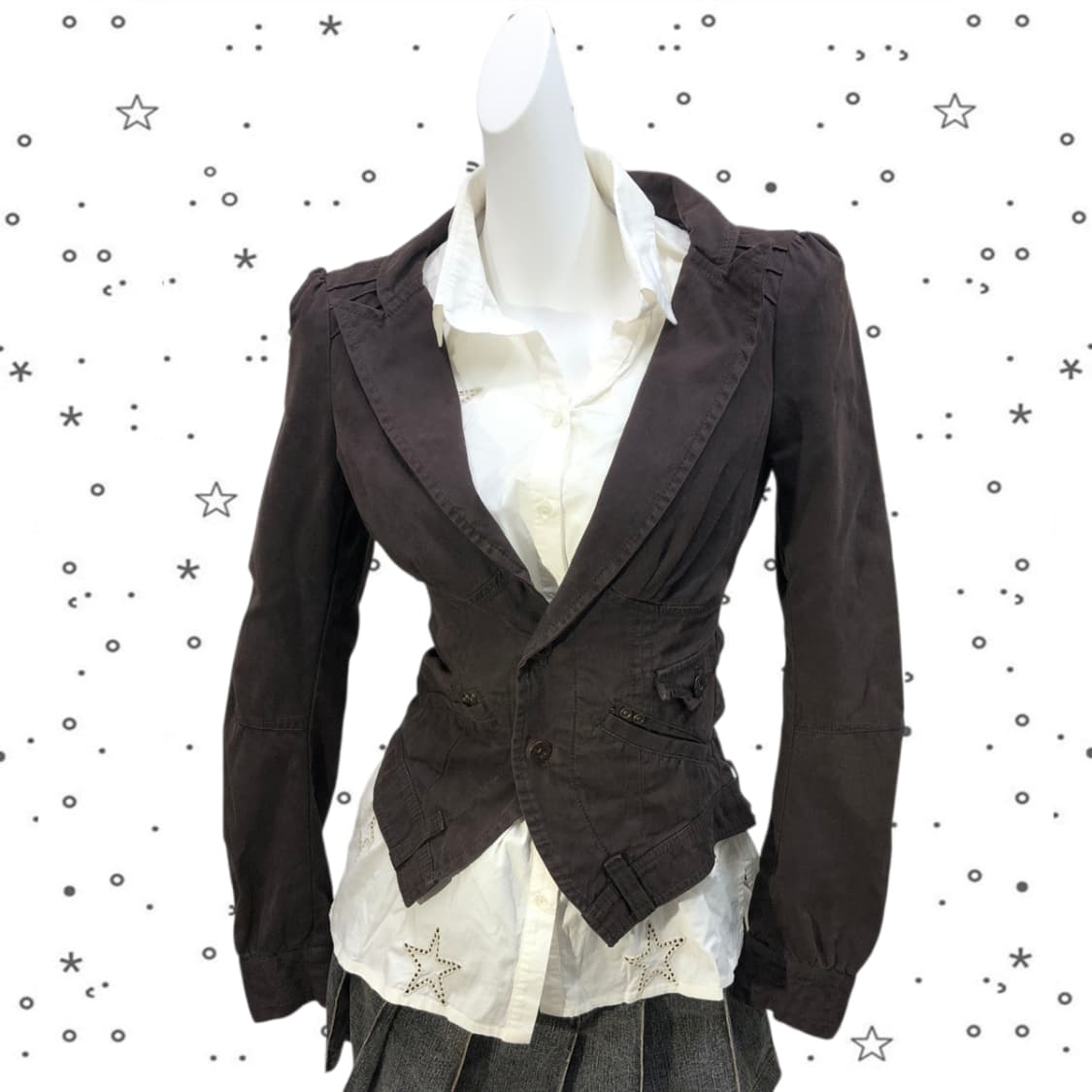 [S] DIESEL 디젤 그런지 크롭 블레이저 자켓 2 상품이미지1