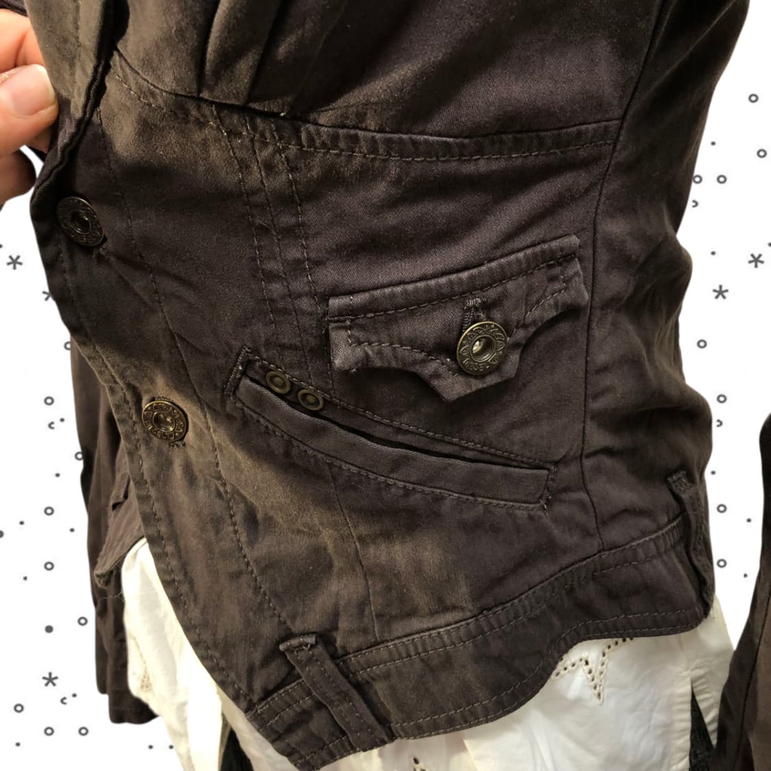 [S] DIESEL 디젤 그런지 크롭 블레이저 자켓 2 상품이미지8