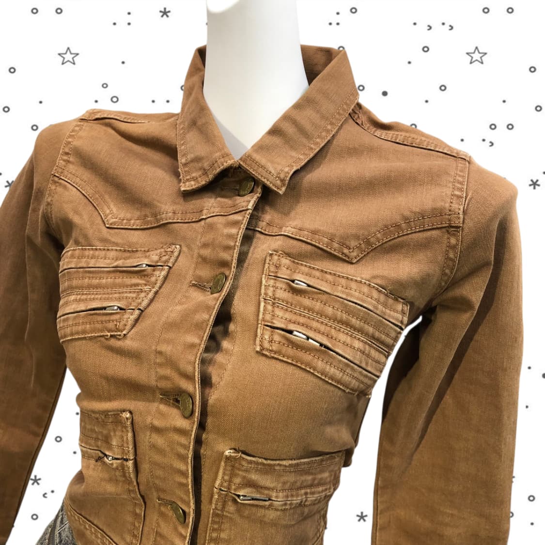 [XS] 블루워시 빈티지 브라운 크롭 웨스턴 자켓 3 상품이미지2