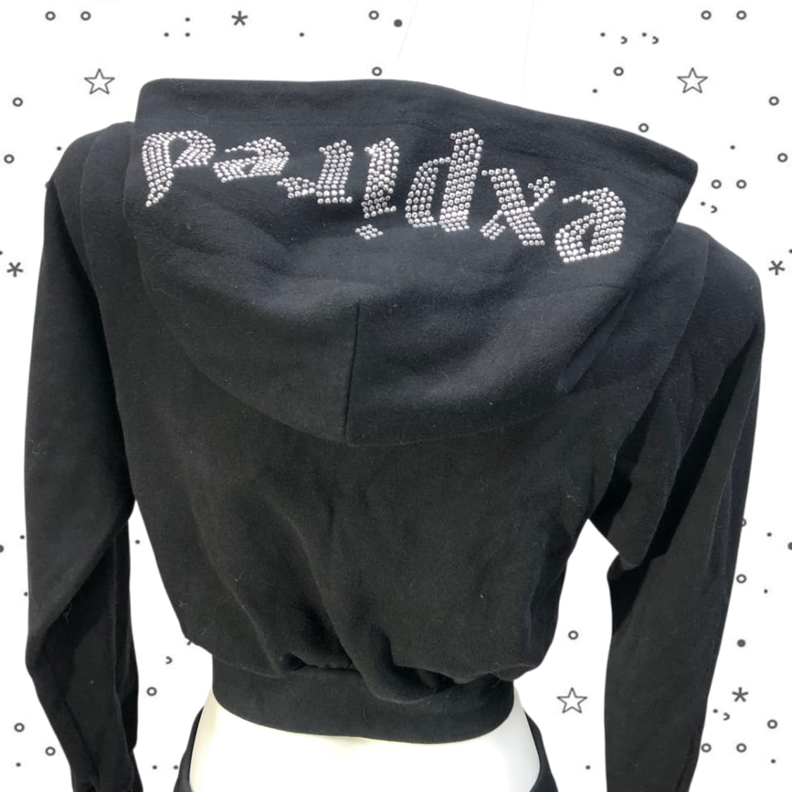 [S] Expired Girl 익스파이어드걸 라인스톤 후드집업 블랙 13 상품이미지6