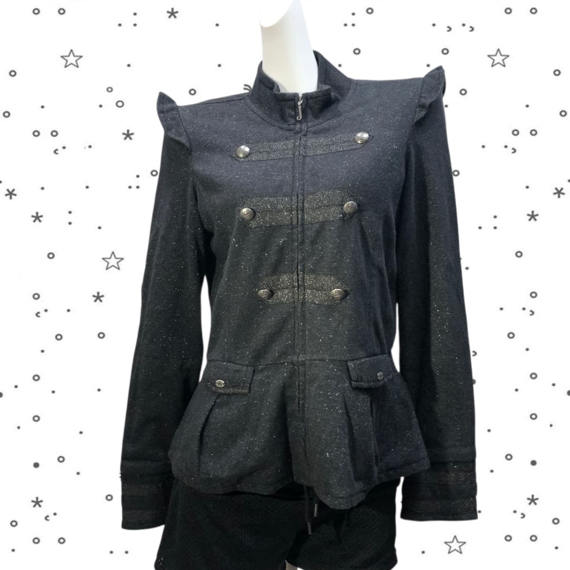 [L] 쥬시꾸뛰르 Y2K 글리터 밀리터리 자켓 17 상품이미지1