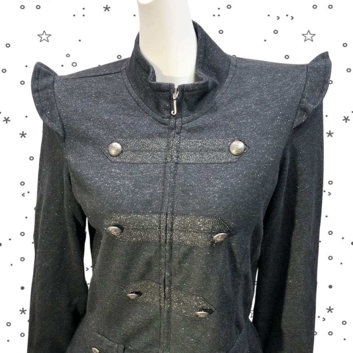 [L] 쥬시꾸뛰르 Y2K 글리터 밀리터리 자켓 17 상품이미지2