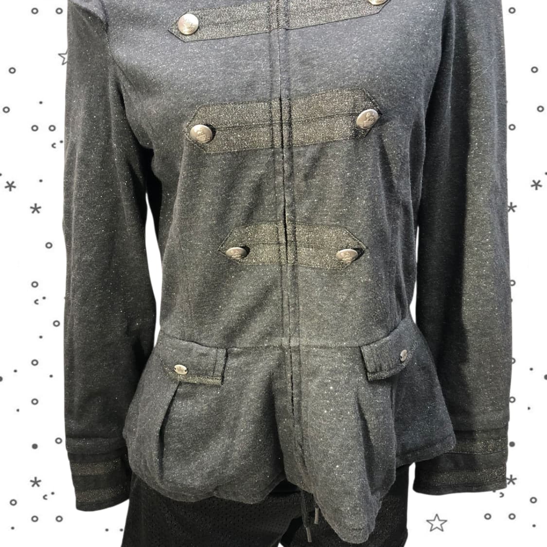 [L] 쥬시꾸뛰르 Y2K 글리터 밀리터리 자켓 17 상품이미지3