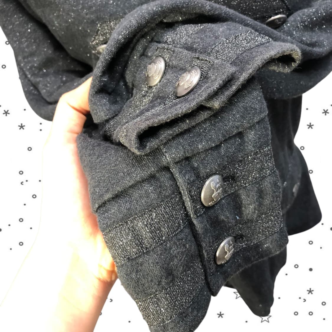 [L] 쥬시꾸뛰르 Y2K 글리터 밀리터리 자켓 17 상품이미지4