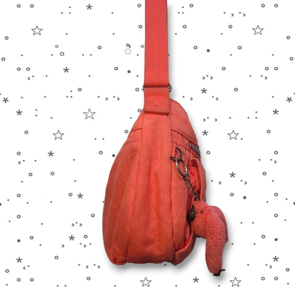 Kipling 키플링 오렌지 핑크 나일론 크로스백 상품이미지4