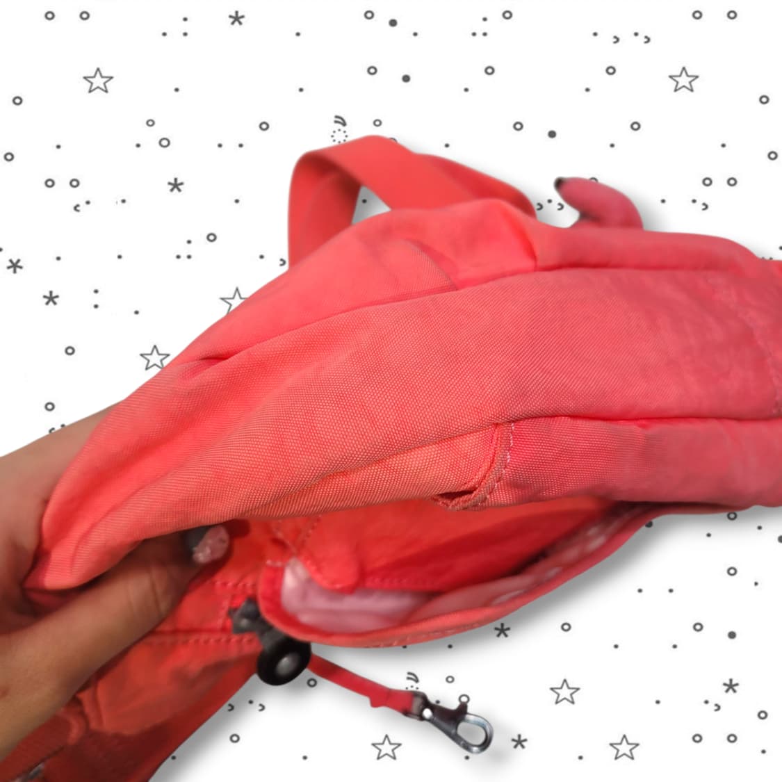 Kipling 키플링 오렌지 핑크 나일론 크로스백 상품이미지8