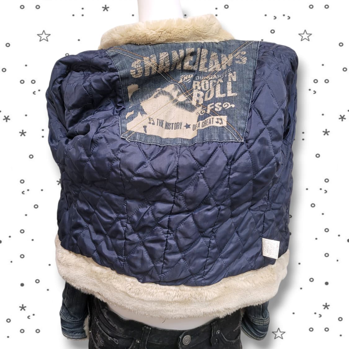[S] SHANEJEANS 쉐인진스 양털 퍼 누빔 데님 자켓 상품이미지10