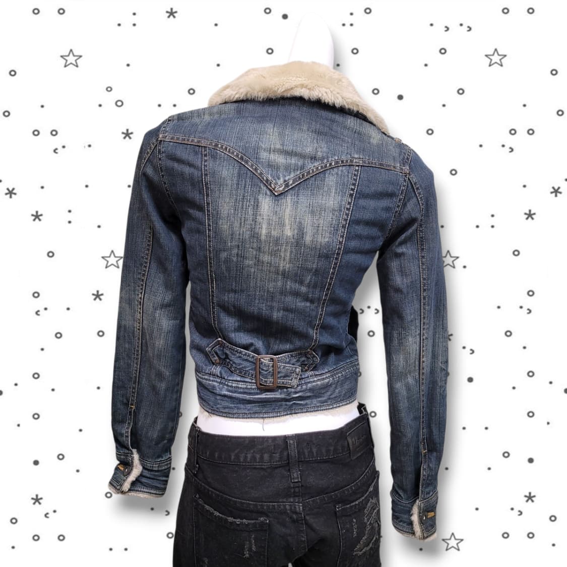 [S] SHANEJEANS 쉐인진스 양털 퍼 누빔 데님 자켓 상품이미지6