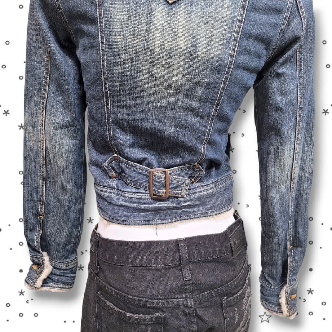 [S] SHANEJEANS 쉐인진스 양털 퍼 누빔 데님 자켓 상품이미지8