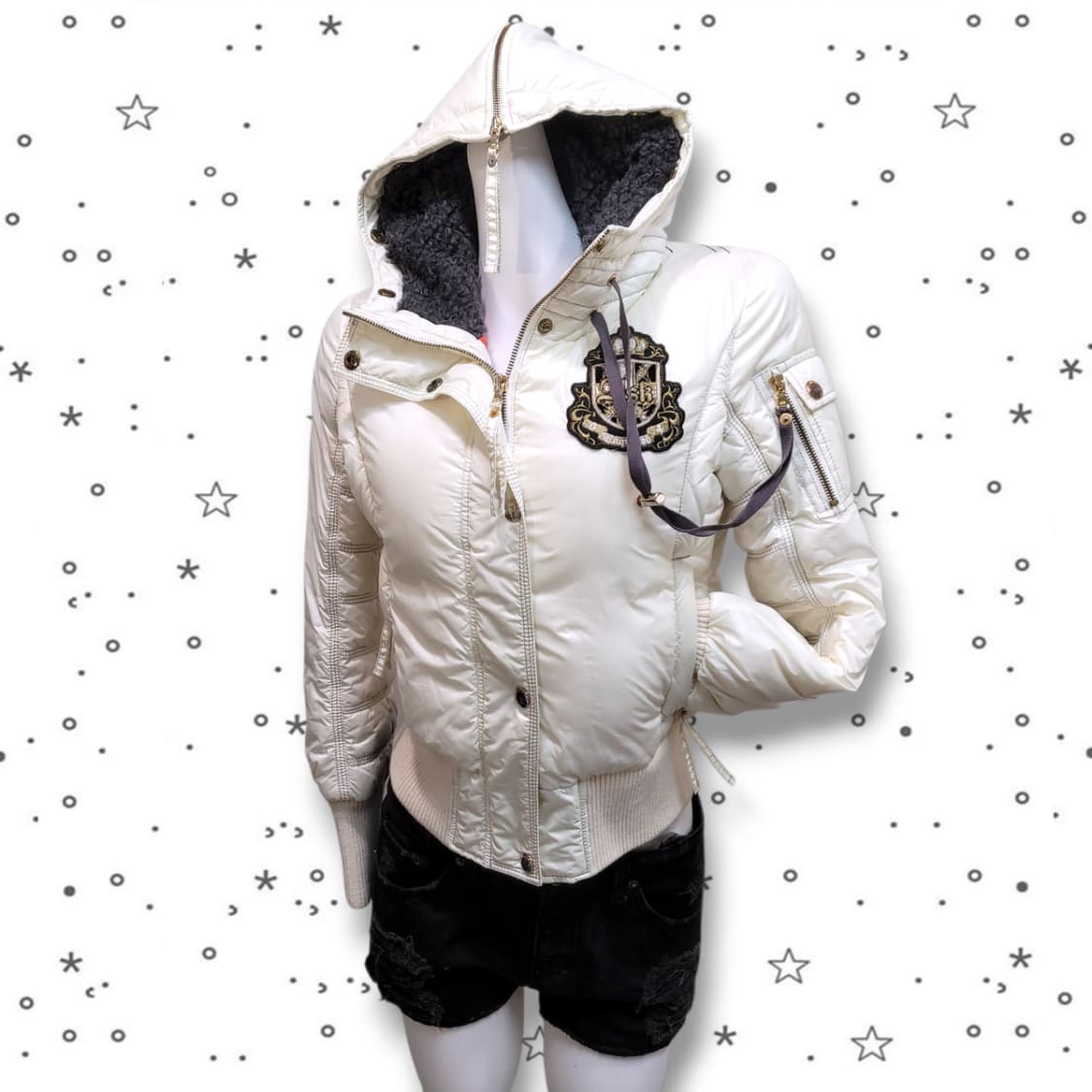 [S] ASK 에스크 슬림 갸루 y2k 숏패딩 상품이미지2