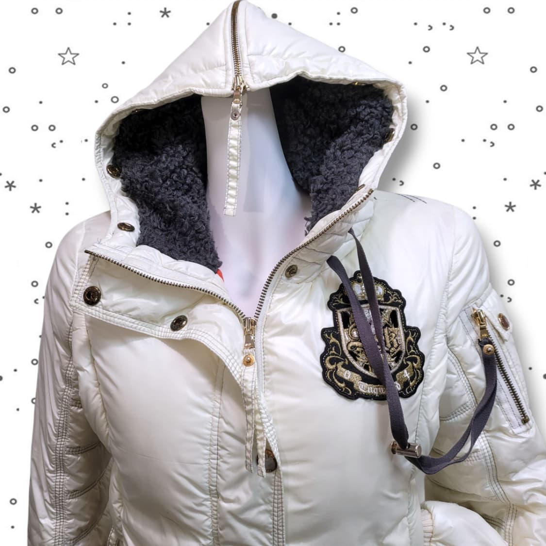 [S] ASK 에스크 슬림 갸루 y2k 숏패딩 상품이미지3